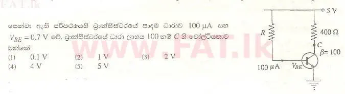 உள்ளூர் பாடத்திட்டம் : உயர்தரம் (உ/த) பௌதீகவியல் - 2008 ஆகஸ்ட் - தாள்கள் I (සිංහල மொழிமூலம்) 41 1