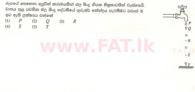 දේශීය විෂය නිර්දේශය : උසස් පෙළ (A/L) භෞතික විද්‍යාව - 2008 අගෝස්තු - ප්‍රශ්න පත්‍රය I (සිංහල මාධ්‍යය) 43 1
