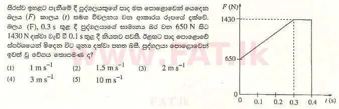 உள்ளூர் பாடத்திட்டம் : உயர்தரம் (உ/த) பௌதீகவியல் - 2008 ஆகஸ்ட் - தாள்கள் I (සිංහල மொழிமூலம்) 53 1
