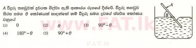 දේශීය විෂය නිර්දේශය : උසස් පෙළ (A/L) භෞතික විද්‍යාව - 2008 අගෝස්තු - ප්‍රශ්න පත්‍රය I (සිංහල මාධ්‍යය) 58 1