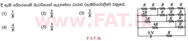 National Syllabus : Advanced Level (A/L) Physics - 2015 August - Paper I (සිංහල Medium) 10 1