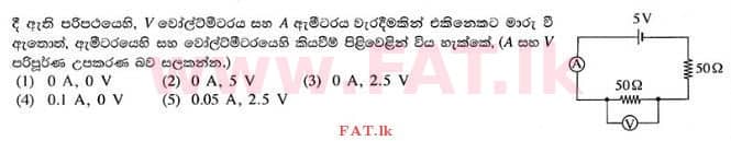 National Syllabus : Advanced Level (A/L) Physics - 2015 August - Paper I (සිංහල Medium) 20 1