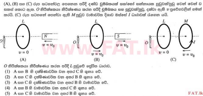 National Syllabus : Advanced Level (A/L) Physics - 2015 August - Paper I (සිංහල Medium) 39 1