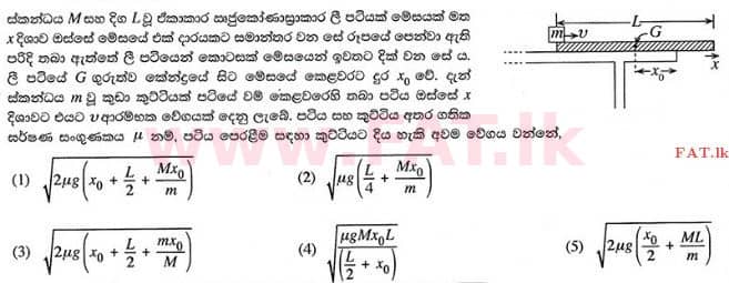 National Syllabus : Advanced Level (A/L) Physics - 2015 August - Paper I (සිංහල Medium) 46 1