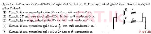 உள்ளூர் பாடத்திட்டம் : உயர்தரம் (உ/த) பௌதீகவியல் - 2014 ஆகஸ்ட் - தாள்கள் I (සිංහල மொழிமூலம்) 6 1
