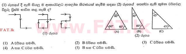 உள்ளூர் பாடத்திட்டம் : உயர்தரம் (உ/த) பௌதீகவியல் - 2014 ஆகஸ்ட் - தாள்கள் I (සිංහල மொழிமூலம்) 20 1