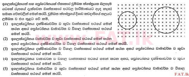 உள்ளூர் பாடத்திட்டம் : உயர்தரம் (உ/த) பௌதீகவியல் - 2014 ஆகஸ்ட் - தாள்கள் I (සිංහල மொழிமூலம்) 29 1