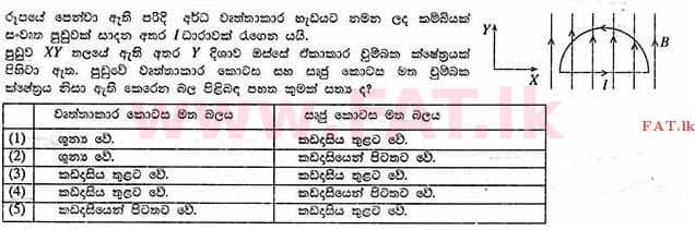 உள்ளூர் பாடத்திட்டம் : உயர்தரம் (உ/த) பௌதீகவியல் - 2013 ஆகஸ்ட் - தாள்கள் I (සිංහල மொழிமூலம்) 31 1