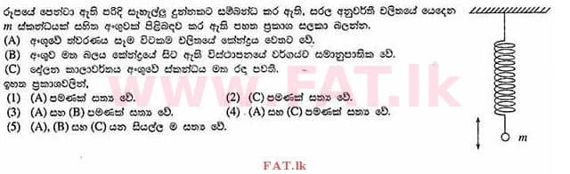 දේශීය විෂය නිර්දේශය : උසස් පෙළ (A/L) භෞතික විද්‍යාව - 2012 අගෝස්තු - ප්‍රශ්න පත්‍රය I (සිංහල මාධ්‍යය) 25 1