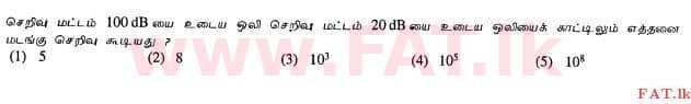 National Syllabus : Advanced Level (A/L) Physics - 2013 August - Paper I (தமிழ் Medium) 20 1