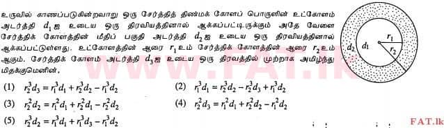 உள்ளூர் பாடத்திட்டம் : உயர்தரம் (உ/த) பௌதீகவியல் - 2013 ஆகஸ்ட் - தாள்கள் I (தமிழ் மொழிமூலம்) 27 1