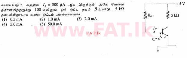 உள்ளூர் பாடத்திட்டம் : உயர்தரம் (உ/த) பௌதீகவியல் - 2013 ஆகஸ்ட் - தாள்கள் I (தமிழ் மொழிமூலம்) 39 1