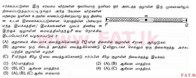 உள்ளூர் பாடத்திட்டம் : உயர்தரம் (உ/த) பௌதீகவியல் - 2013 ஆகஸ்ட் - தாள்கள் I (தமிழ் மொழிமூலம்) 43 1