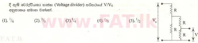 National Syllabus : Advanced Level (A/L) Physics - 1999 August - Paper I (සිංහල Medium) 40 1