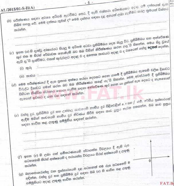 National Syllabus : Advanced Level (A/L) Physics - 2015 August - Paper II (සිංහල Medium) 3 2
