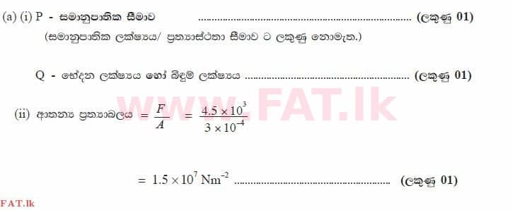 National Syllabus : Advanced Level (A/L) Physics - 2015 August - Paper II (සිංහල Medium) 7 3543