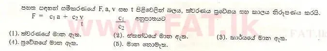 National Syllabus : Advanced Level (A/L) Physics - 1998 August - Paper I (සිංහල Medium) 5 1