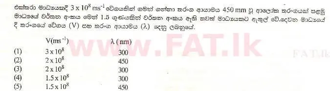 National Syllabus : Advanced Level (A/L) Physics - 1998 August - Paper I (සිංහල Medium) 17 1