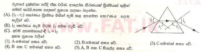 உள்ளூர் பாடத்திட்டம் : உயர்தரம் (உ/த) பௌதீகவியல் - 1998 ஆகஸ்ட் - தாள்கள் I (සිංහල மொழிமூலம்) 20 1
