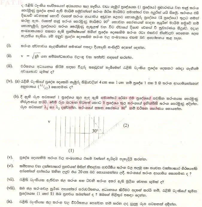 National Syllabus : Advanced Level (A/L) Physics - 1998 August - Paper II B (සිංහල Medium) 2 3