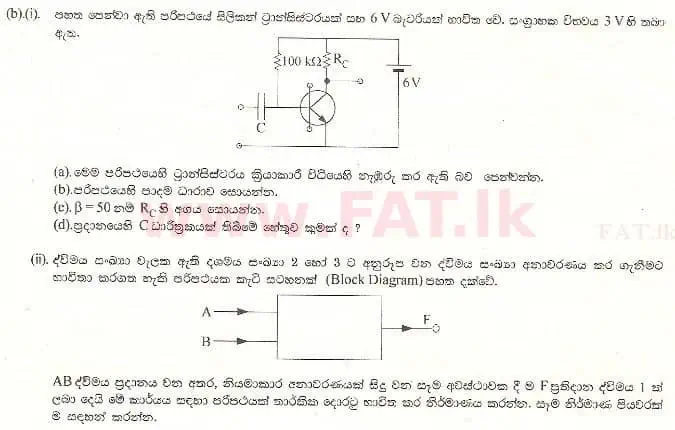 National Syllabus : Advanced Level (A/L) Physics - 1998 August - Paper II B (සිංහල Medium) 7 2