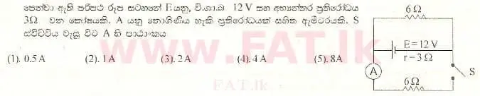 உள்ளூர் பாடத்திட்டம் : உயர்தரம் (உ/த) பௌதீகவியல் - 1997 ஆகஸ்ட் - தாள்கள் I (සිංහල மொழிமூலம்) 28 1