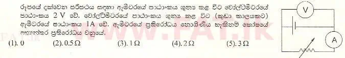 உள்ளூர் பாடத்திட்டம் : உயர்தரம் (உ/த) பௌதீகவியல் - 1997 ஆகஸ்ட் - தாள்கள் I (සිංහල மொழிமூலம்) 46 1