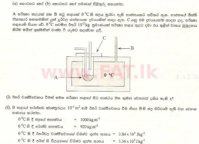 உள்ளூர் பாடத்திட்டம் : உயர்தரம் (உ/த) பௌதீகவியல் - 1997 ஆகஸ்ட் - தாள்கள் II B (සිංහල மொழிமூலம்) 4 1