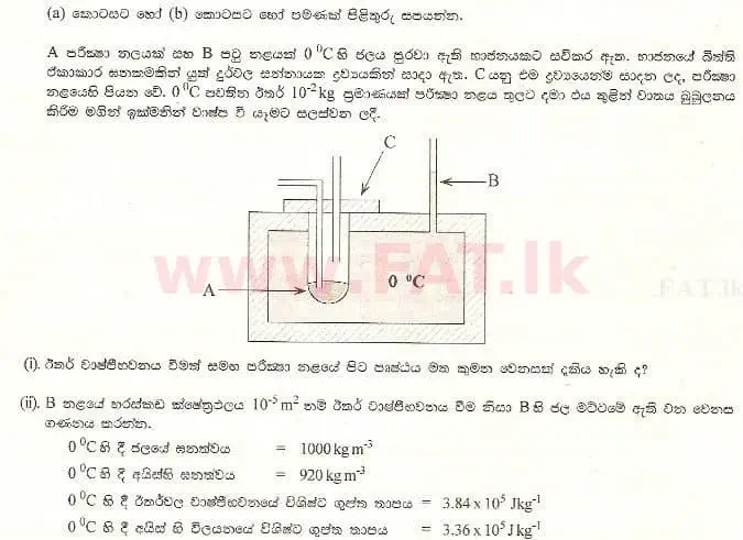 National Syllabus : Advanced Level (A/L) Physics - 1997 August - Paper II B (සිංහල Medium) 4 1