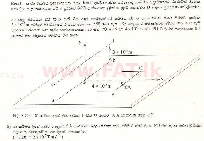 National Syllabus : Advanced Level (A/L) Physics - 1997 August - Paper II B (සිංහල Medium) 5 1