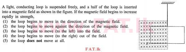 National Syllabus : Advanced Level (A/L) Physics - 2012 August - Paper I (English Medium) 35 1