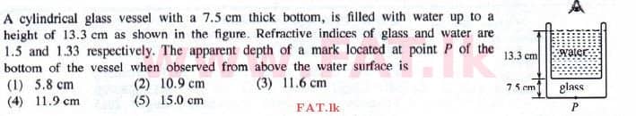 உள்ளூர் பாடத்திட்டம் : உயர்தரம் (உ/த) பௌதீகவியல் - 2015 ஆகஸ்ட் - தாள்கள் I (English மொழிமூலம்) 6 1