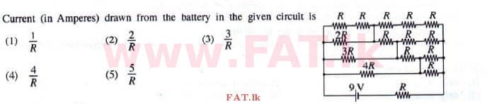 National Syllabus : Advanced Level (A/L) Physics - 2015 August - Paper I (English Medium) 10 1