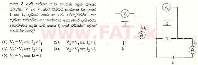 National Syllabus : Advanced Level (A/L) Physics - 2001 August - Paper I (සිංහල Medium) 45 1