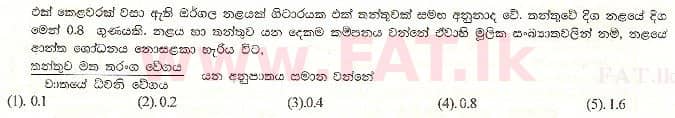 National Syllabus : Advanced Level (A/L) Physics - 2000 August - Paper I (සිංහල Medium) 7 1