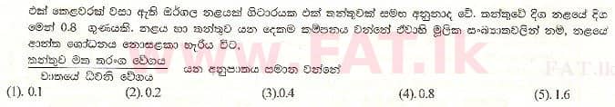 உள்ளூர் பாடத்திட்டம் : உயர்தரம் (உ/த) பௌதீகவியல் - 2000 ஆகஸ்ட் - தாள்கள் I (සිංහල மொழிமூலம்) 7 1