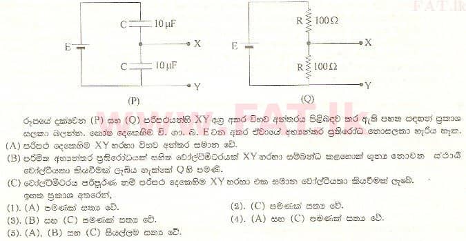 National Syllabus : Advanced Level (A/L) Physics - 2000 August - Paper I (සිංහල Medium) 41 1