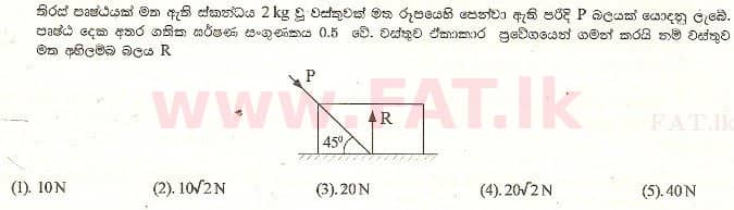 National Syllabus : Advanced Level (A/L) Physics - 2000 August - Paper I (සිංහල Medium) 51 1