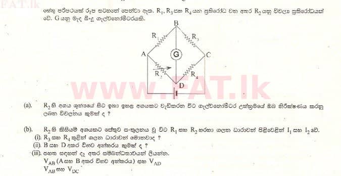 National Syllabus : Advanced Level (A/L) Physics - 2001 August - Paper II A (සිංහල Medium) 4 1