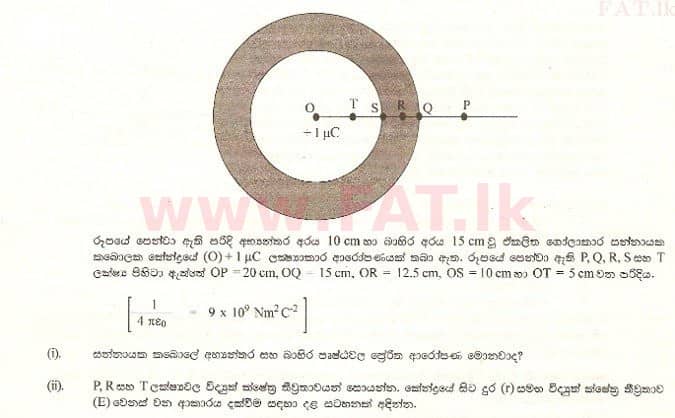 දේශීය විෂය නිර්දේශය : උසස් පෙළ (A/L) භෞතික විද්‍යාව - 2001 අගෝස්තු - ප්‍රශ්න පත්‍රය II B (සිංහල මාධ්‍යය) 3 1