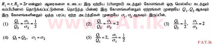 National Syllabus : Advanced Level (A/L) Physics - 2014 August - Paper I (தமிழ் Medium) 7 1