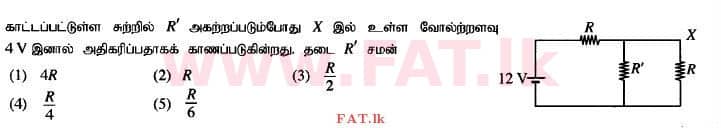 உள்ளூர் பாடத்திட்டம் : உயர்தரம் (உ/த) பௌதீகவியல் - 2014 ஆகஸ்ட் - தாள்கள் I (தமிழ் மொழிமூலம்) 26 1