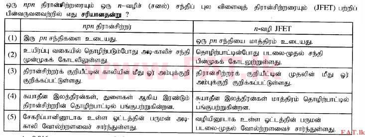 உள்ளூர் பாடத்திட்டம் : உயர்தரம் (உ/த) பௌதீகவியல் - 2014 ஆகஸ்ட் - தாள்கள் I (தமிழ் மொழிமூலம்) 34 1
