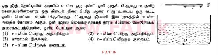 உள்ளூர் பாடத்திட்டம் : உயர்தரம் (உ/த) பௌதீகவியல் - 2014 ஆகஸ்ட் - தாள்கள் I (தமிழ் மொழிமூலம்) 46 1