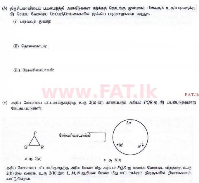 உள்ளூர் பாடத்திட்டம் : உயர்தரம் (உ/த) பௌதீகவியல் - 2014 ஆகஸ்ட் - தாள்கள் II (தமிழ் மொழிமூலம்) 3 1