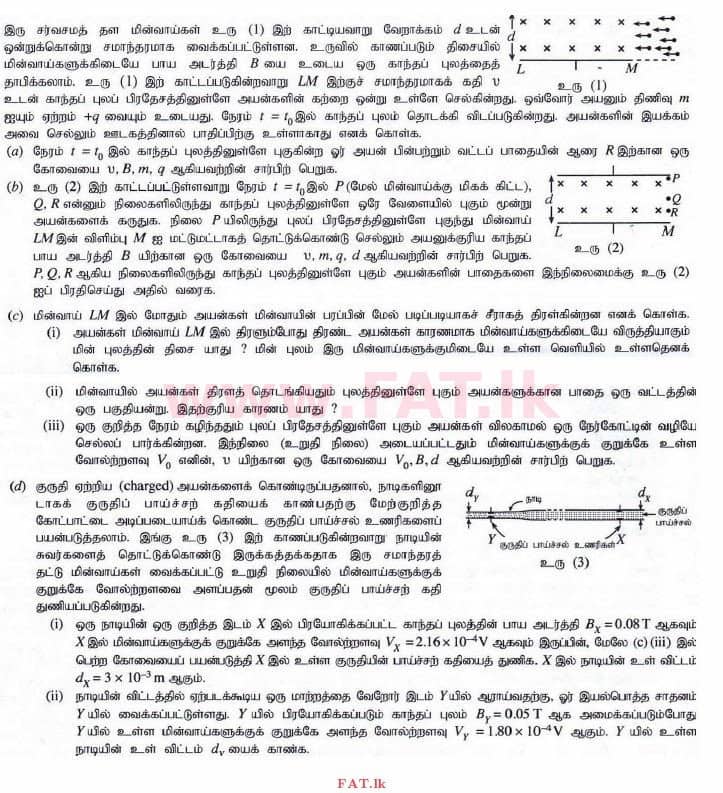 National Syllabus : Advanced Level (A/L) Physics - 2014 August - Paper II (தமிழ் Medium) 8 1