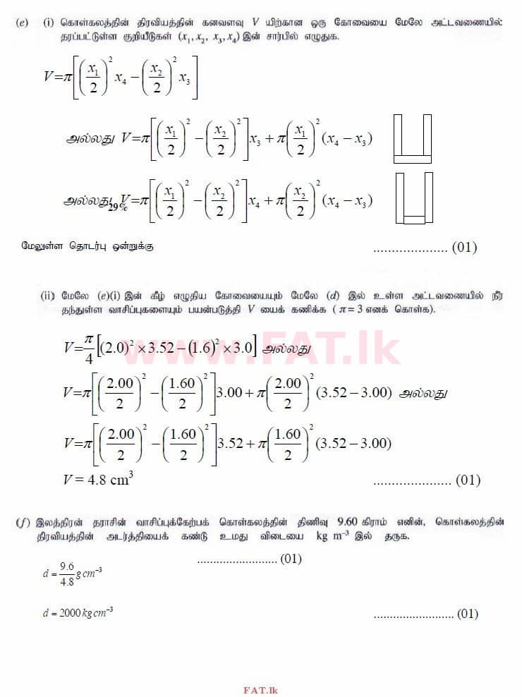 National Syllabus : Advanced Level (A/L) Physics - 2014 August - Paper II (தமிழ் Medium) 1 2822