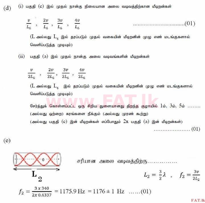 National Syllabus : Advanced Level (A/L) Physics - 2014 August - Paper II (தமிழ் Medium) 6 2834