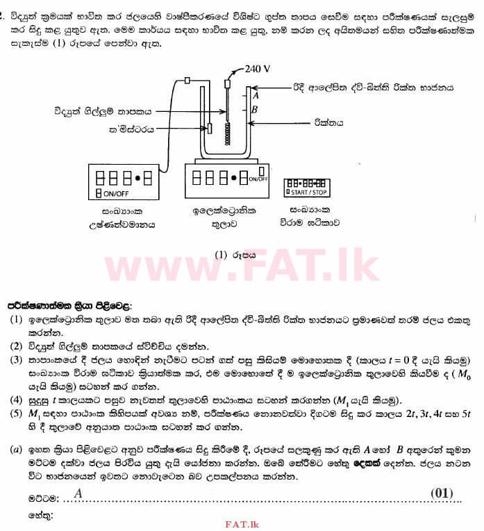 National Syllabus : Advanced Level (A/L) Physics - 2014 August - Paper II (සිංහල Medium) 2 2775
