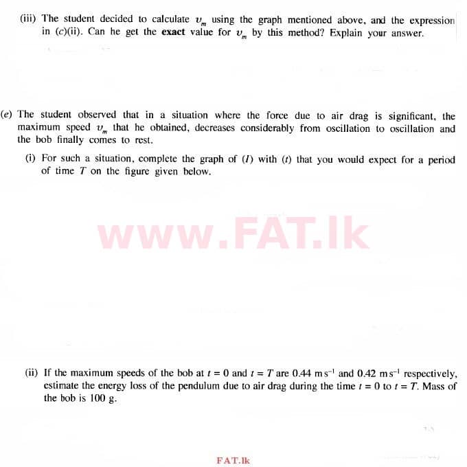 National Syllabus : Advanced Level (A/L) Physics - 2015 August - Paper II (English Medium) 1 3